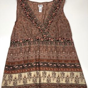 Boho Sleeveless Cotton Top Size M
